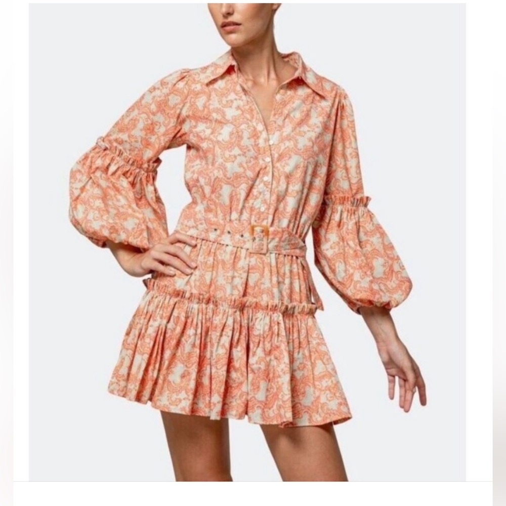 Lusana Lucia Dress – Bohemian Paisley Midi with V-Neck - Picture 3 of 6